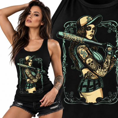 TANK TOP DAMSKI HORROR  BASEBALL GIRL